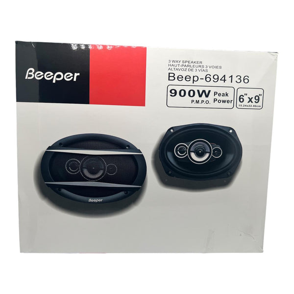 BOCINA 6X9" 3 WAY,IMPP BLACK CONE 100NMM X18  BEEP-694136