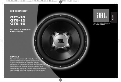 WOOFER 10 JBL  GT5-10