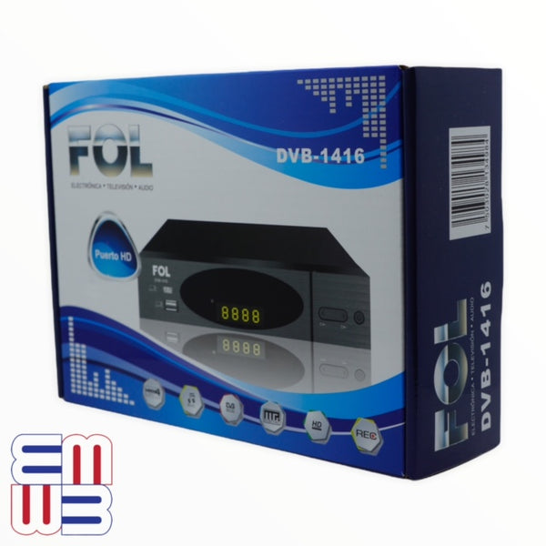 DECODIFICADOR DE VIDEO MARCA FOL NEGRO DVB-1416